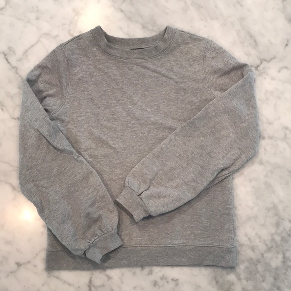 French Terry Balloon Sleeve Sweatshirt 